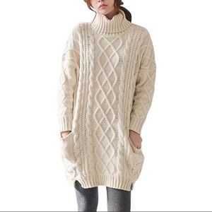 Cream Cashmere Sweaterdress